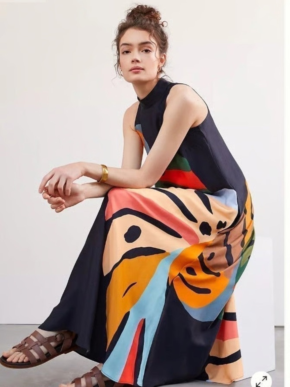 Anthropologie FARM RIO HALTER MAXI DRESS XSP